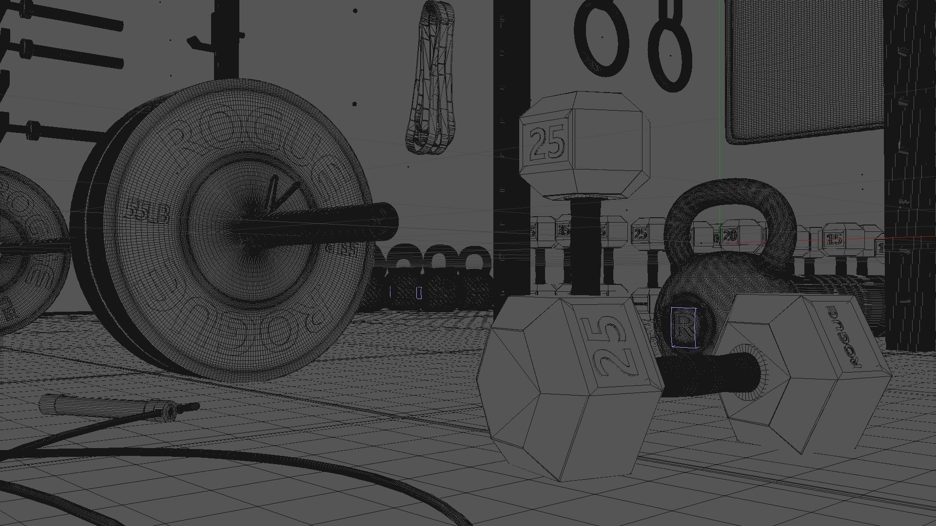 CROSSFIT gym 3D model_19