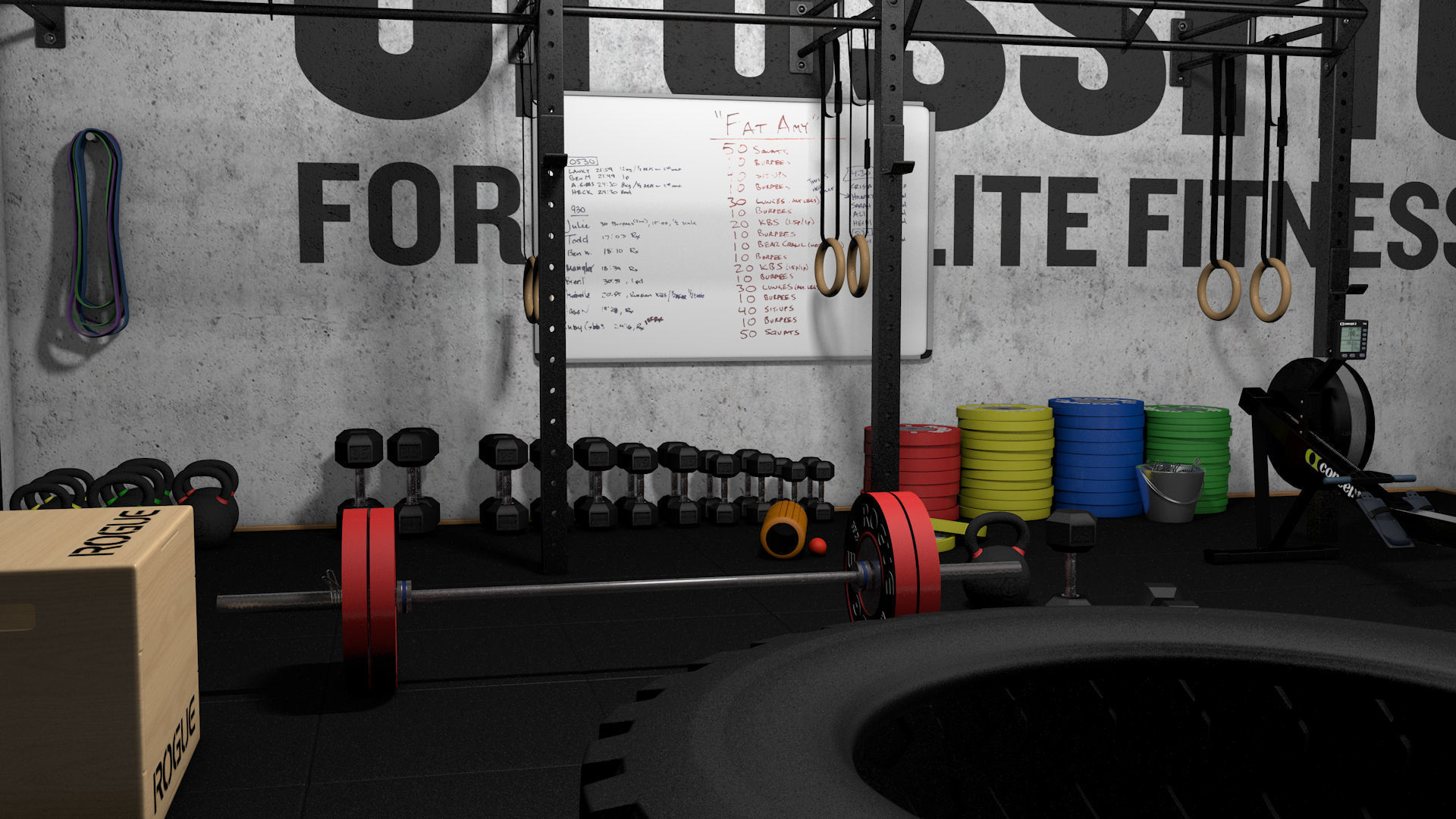 CROSSFIT gym 3D model_12