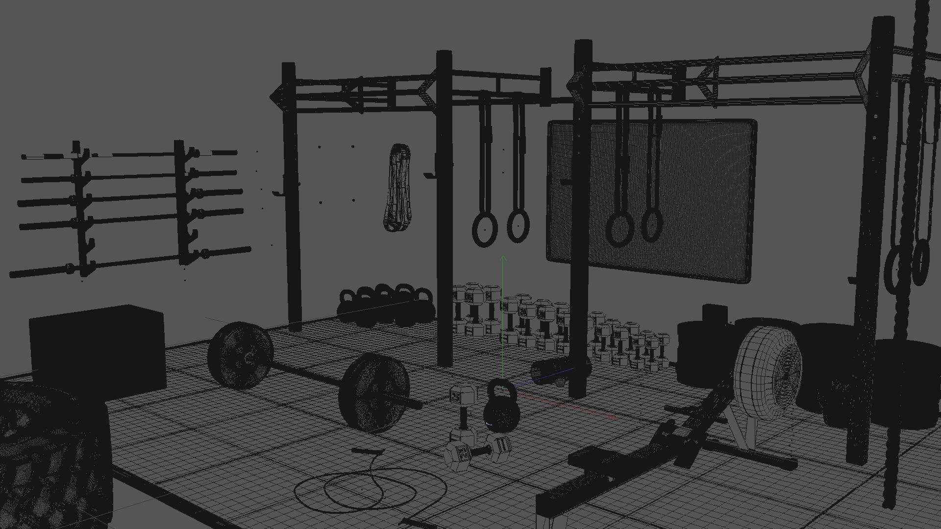 CROSSFIT gym 3D model_1