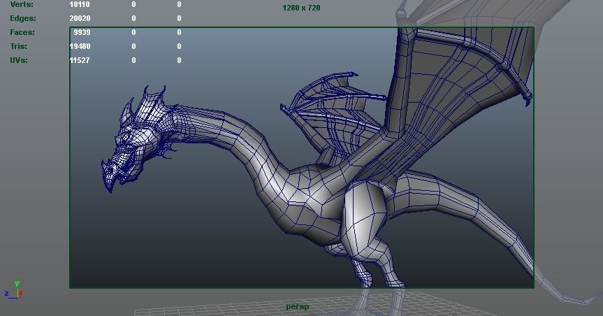 Dragon Model Low-poly 3D model_28