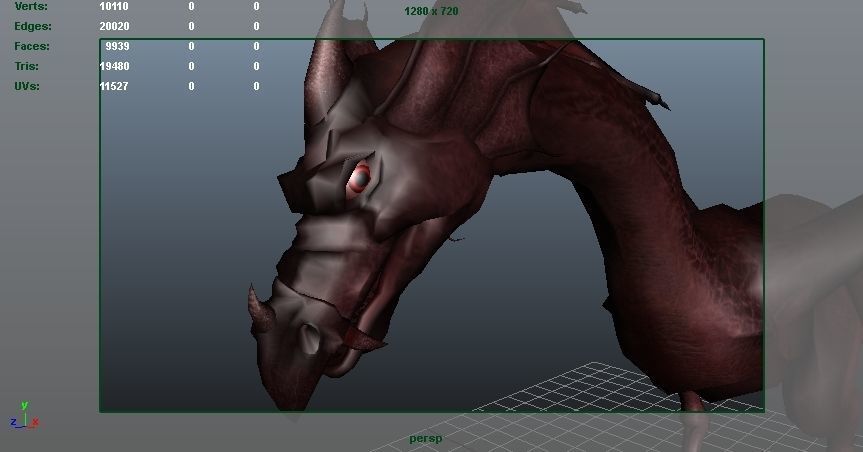 Dragon Model Low-poly 3D model_11
