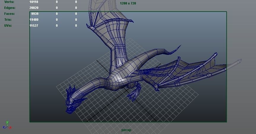 Dragon Model Low-poly 3D model_26