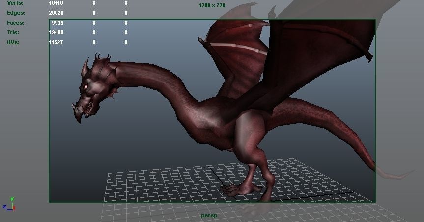 Dragon Model Low-poly 3D model_12