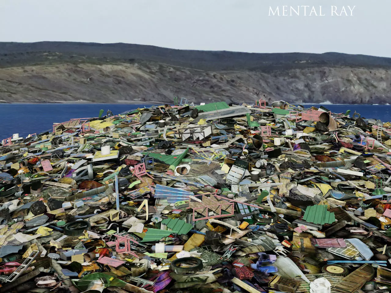 Garbage dump site 3D model_0