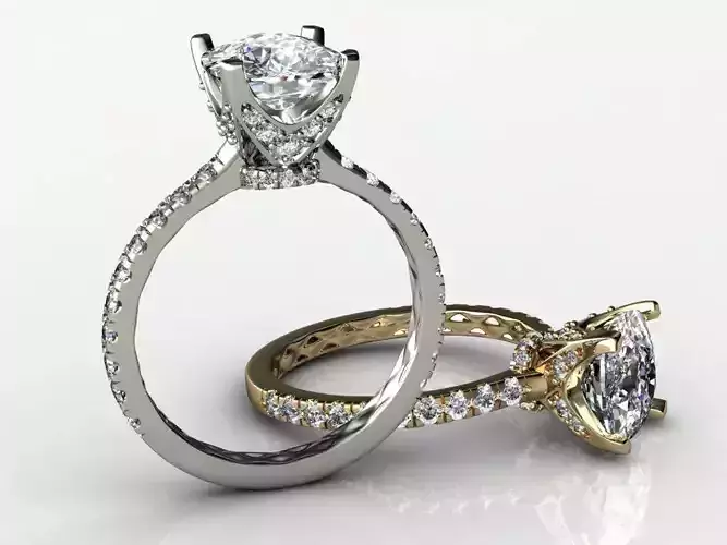 Big Cushion Diamond Ring