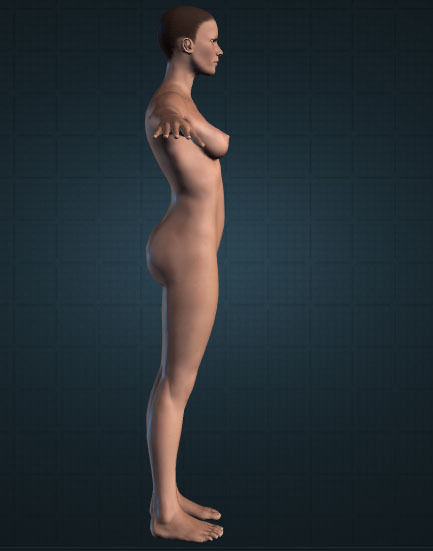 Ready Female Model Realistic 3D model_6