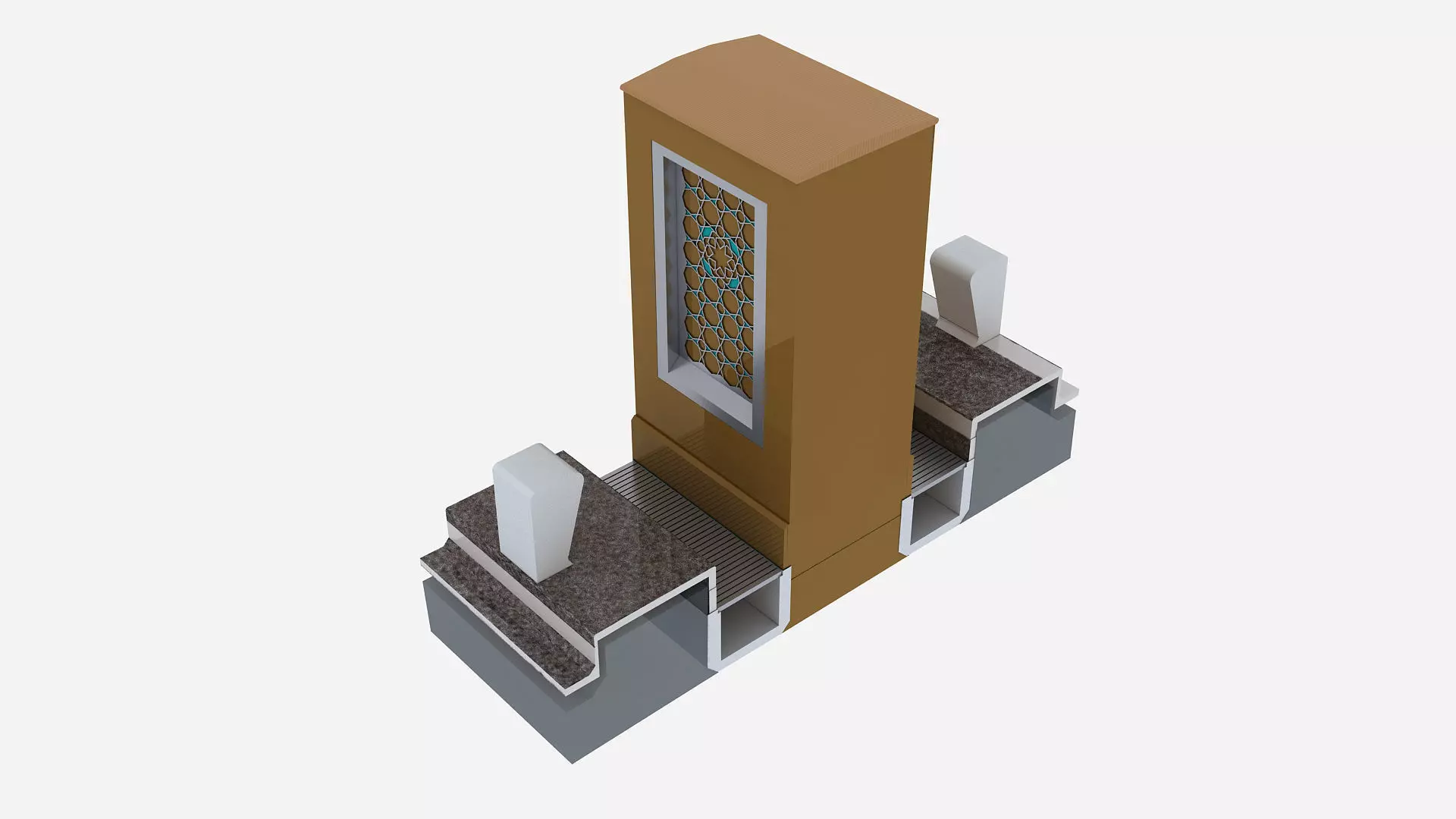 Ablution footbath Low-poly 3D model