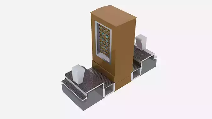 Ablution footbath Low-poly 3D model