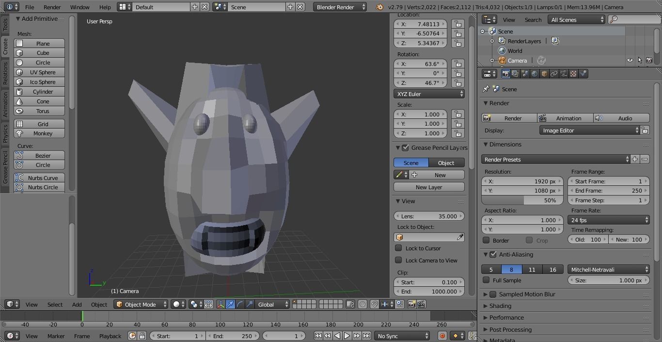 SpaceEmperor head Low-poly 3D model_1