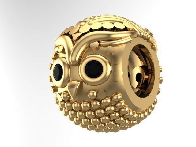 owl charm ball  3D print model