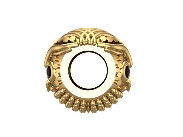 owl charm ball  3D print model_1