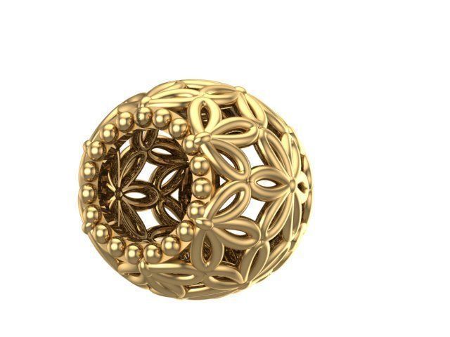 flower charm ball 3D print model_1