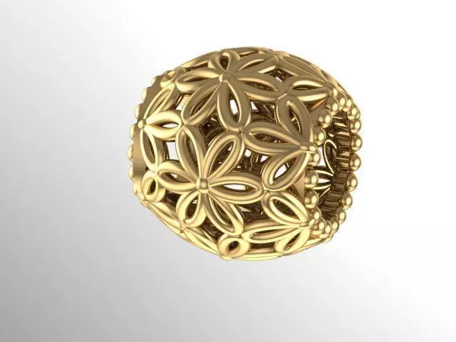flower charm ball 3D print model_0