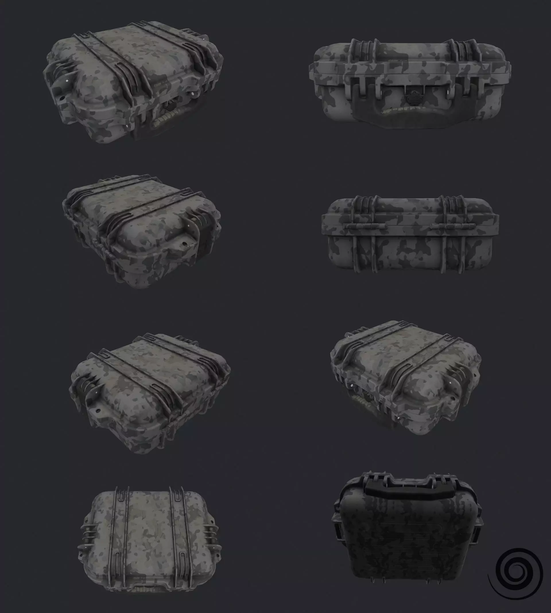 Small military case for Gun VR AR low-poly 3D model low-poly Low-poly 3D model_0