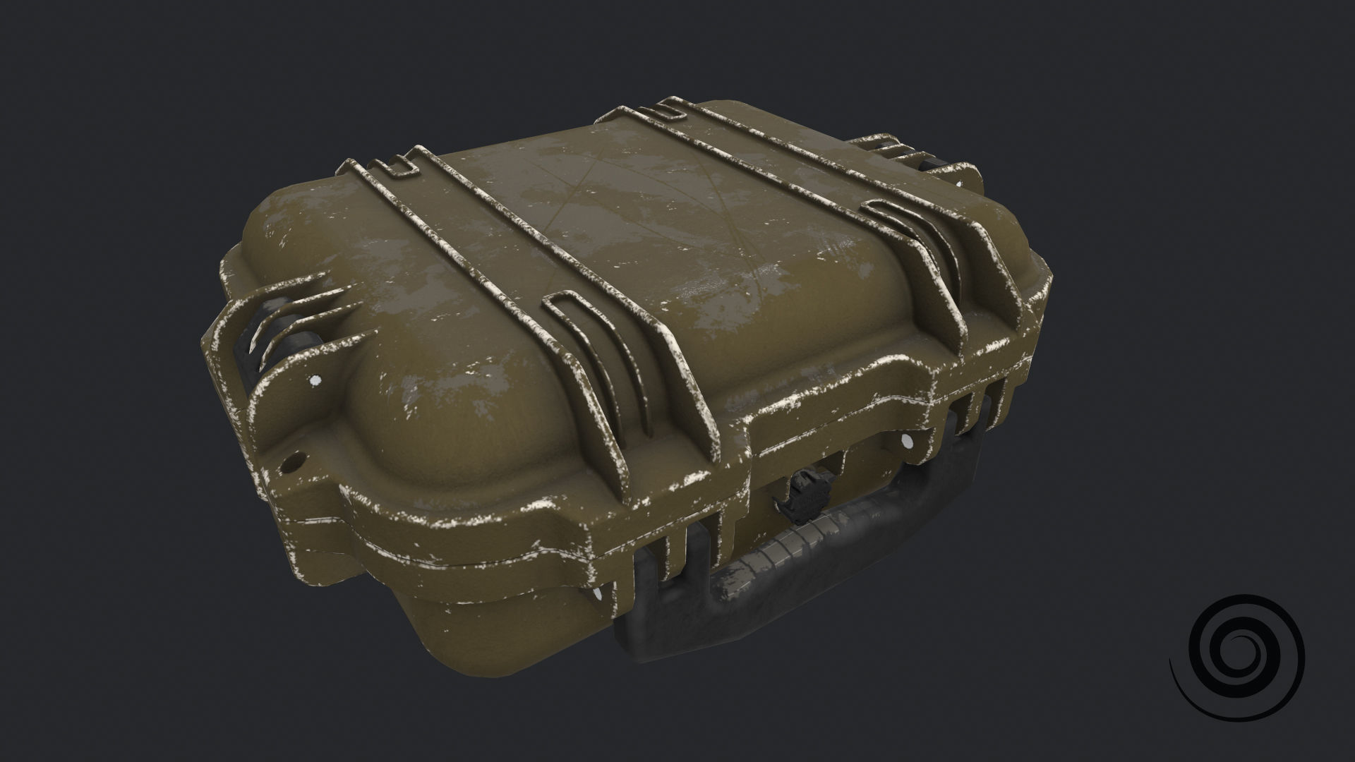 Small military case for Gun VR AR low-poly 3D model low-poly Low-poly 3D model_6