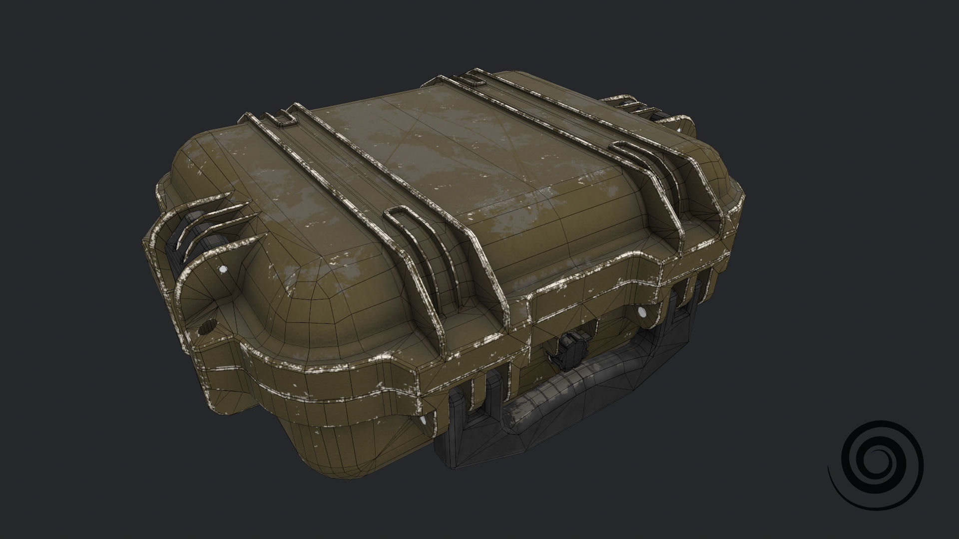 Small military case for Gun VR AR low-poly 3D model low-poly Low-poly 3D model_5