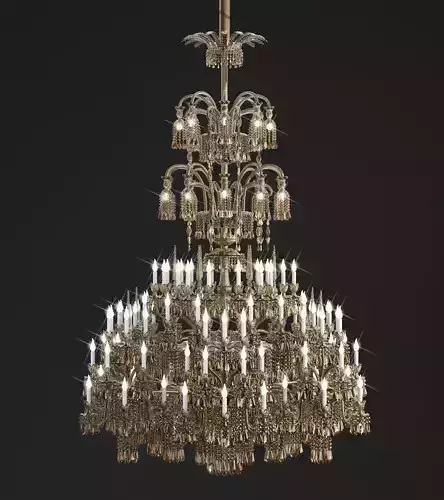 Baccarat chandelier 3D model