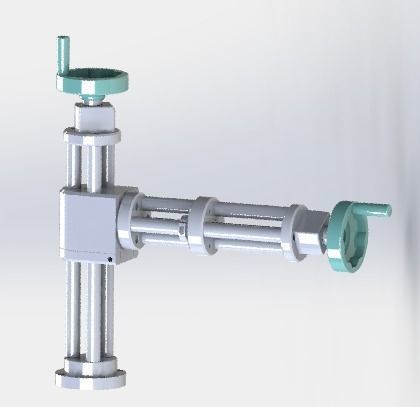 The Xz axis manual adjustment mechanism 3D model_1