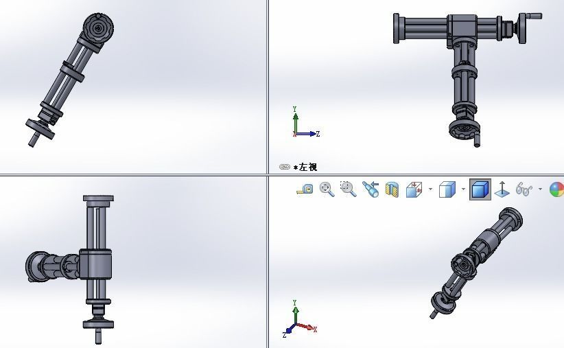 The Xz axis manual adjustment mechanism 3D model_6