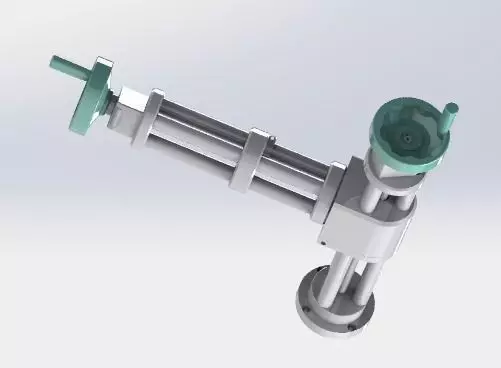 The Xz axis manual adjustment mechanism 3D model_0