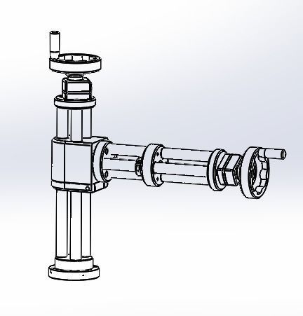 The Xz axis manual adjustment mechanism 3D model_5