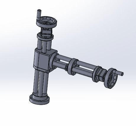 The Xz axis manual adjustment mechanism 3D model_8