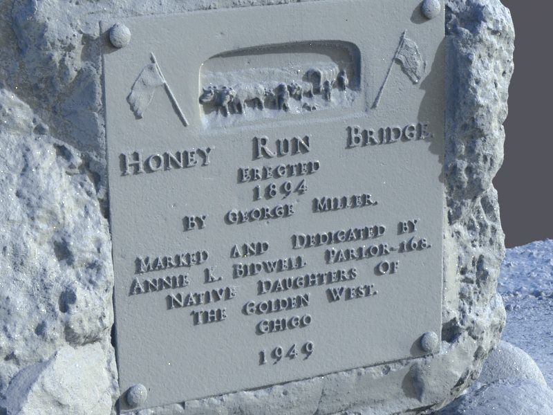 Rock Plaque Memorial Scan plus Lower Poly 3D model_7