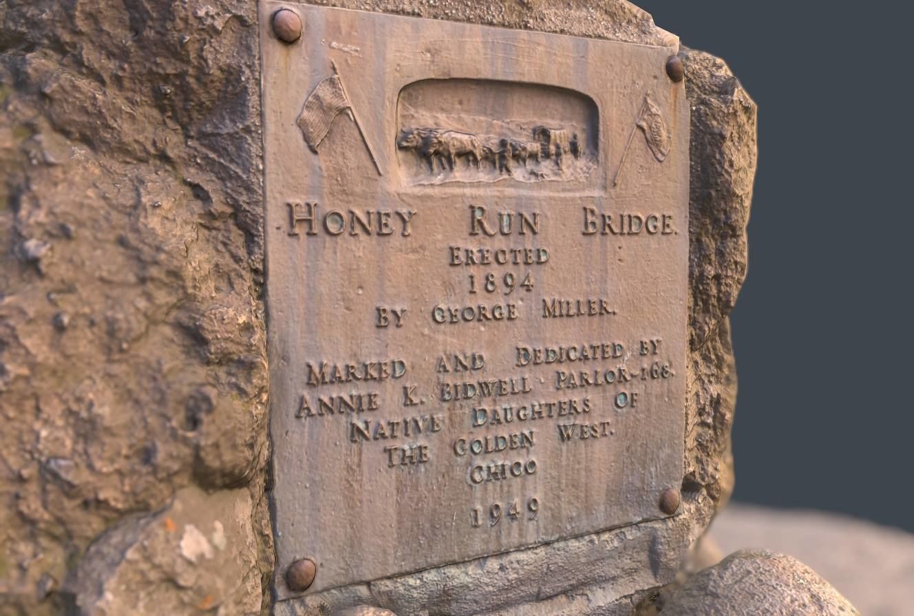 Rock Plaque Memorial Scan plus Lower Poly 3D model_6