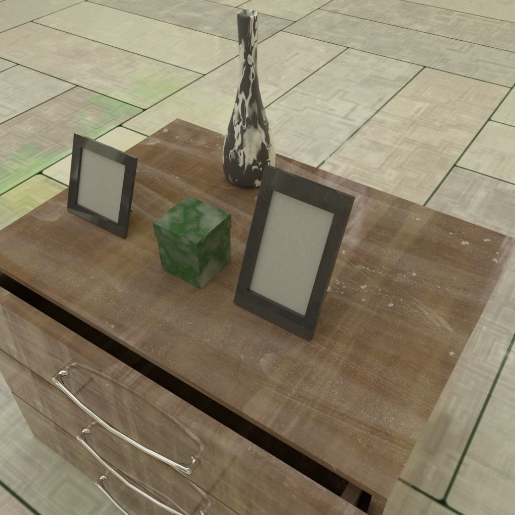 Drawers collection with bonus objects 3D model_42