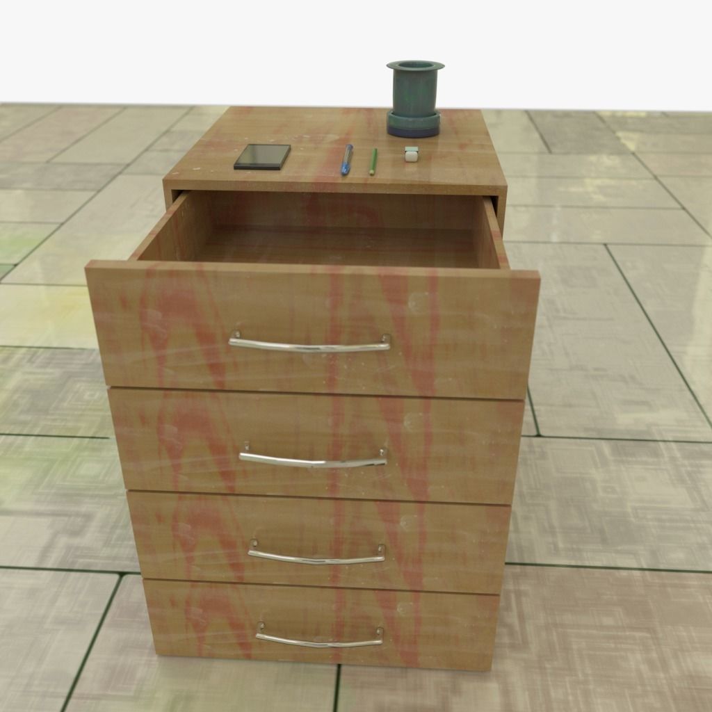 Drawers collection with bonus objects 3D model_32