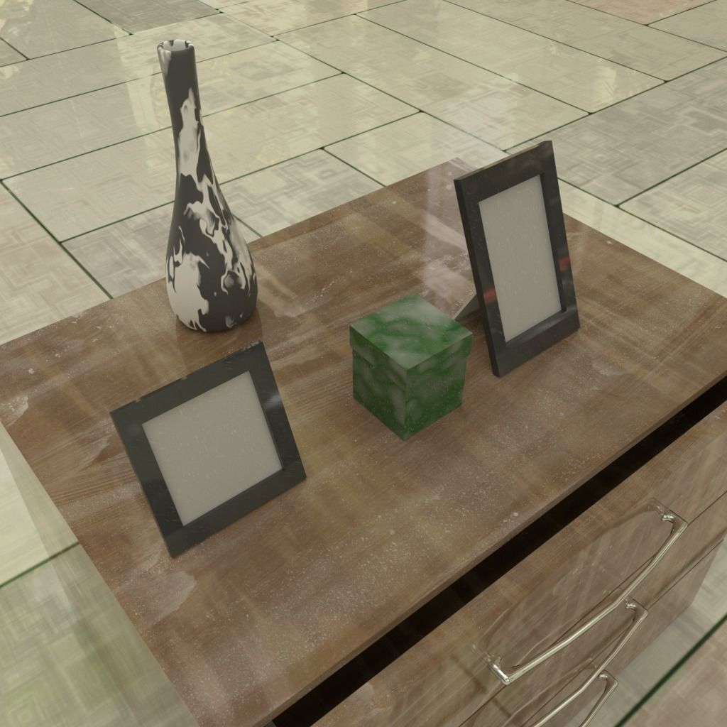 Drawers collection with bonus objects 3D model_45