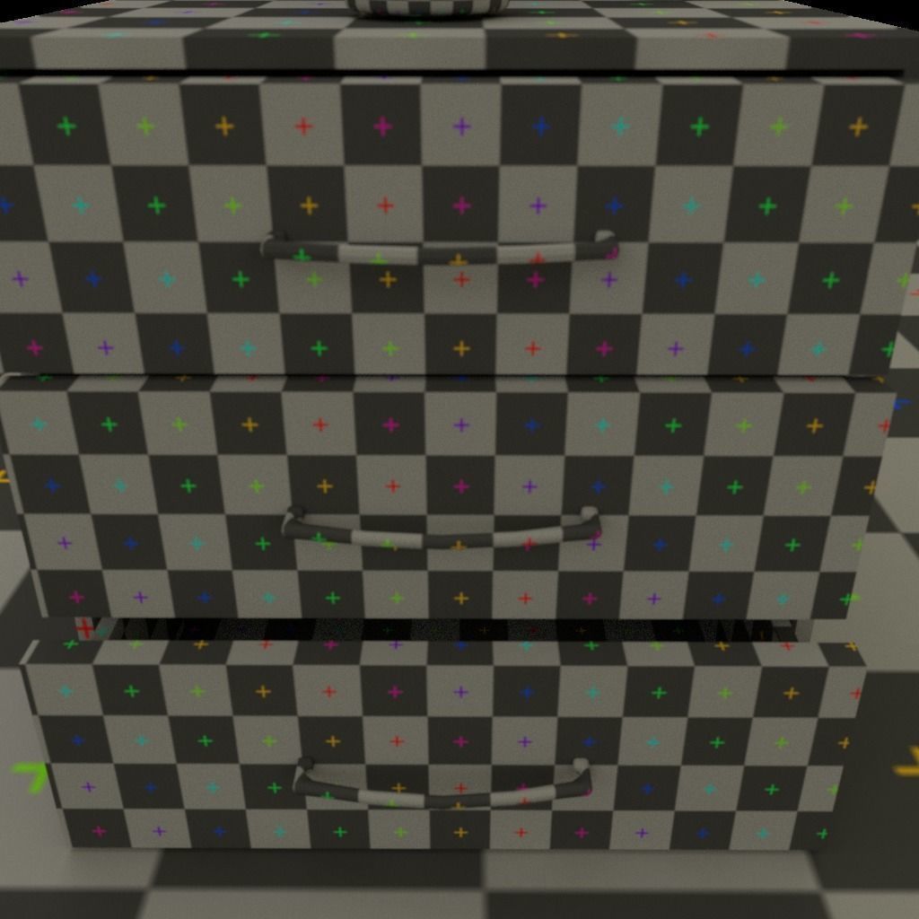 Drawers collection with bonus objects 3D model_26