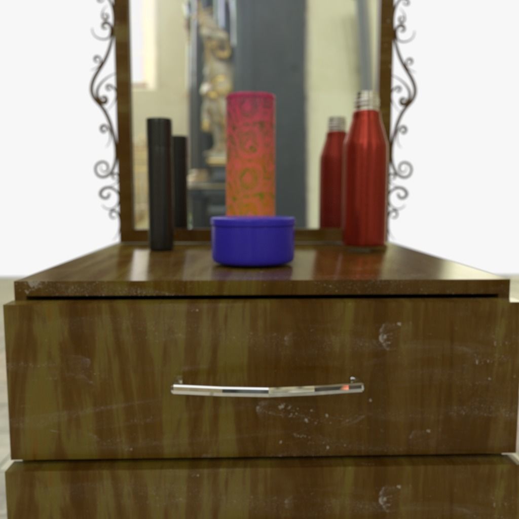 Drawers collection with bonus objects 3D model_15