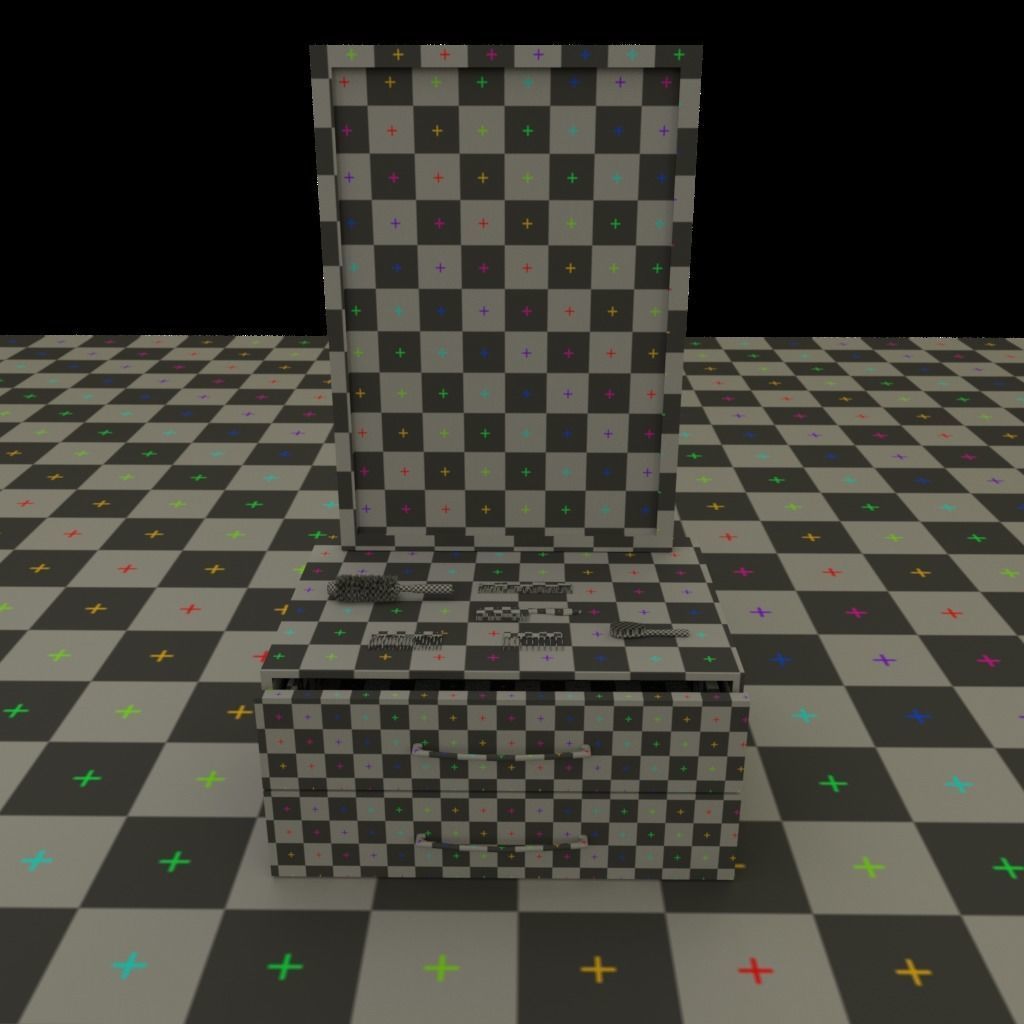 Drawers collection with bonus objects 3D model_11