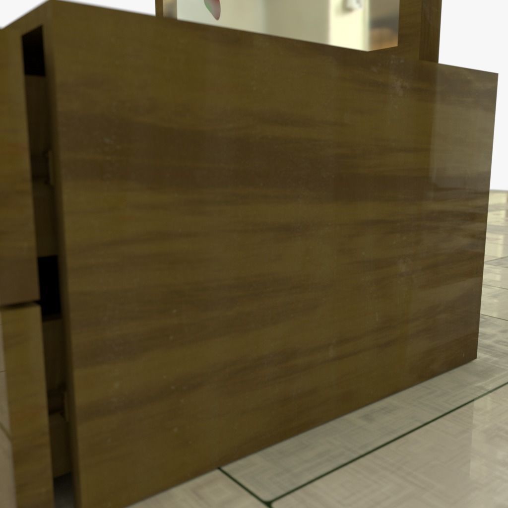 Drawers collection with bonus objects 3D model_8