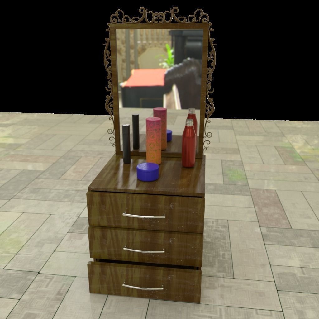Drawers collection with bonus objects 3D model_17
