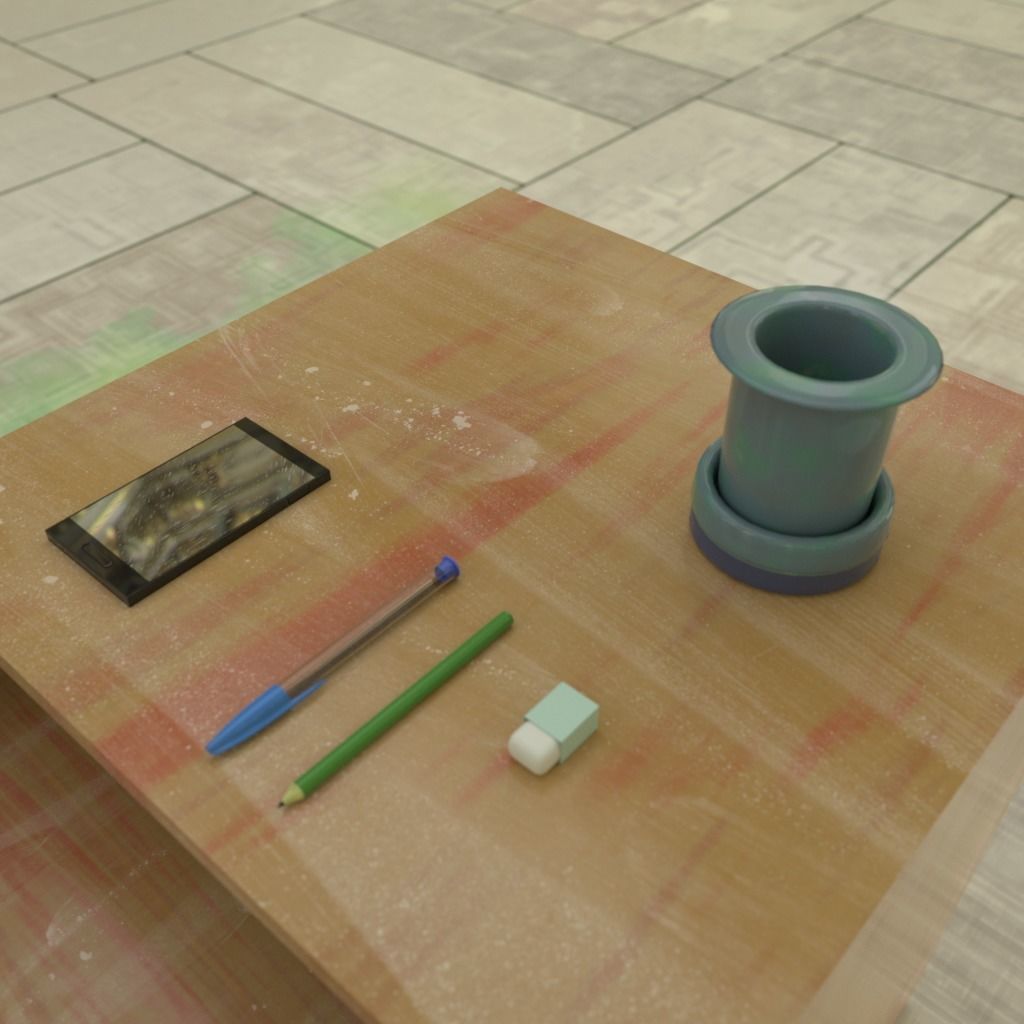 Drawers collection with bonus objects 3D model_29