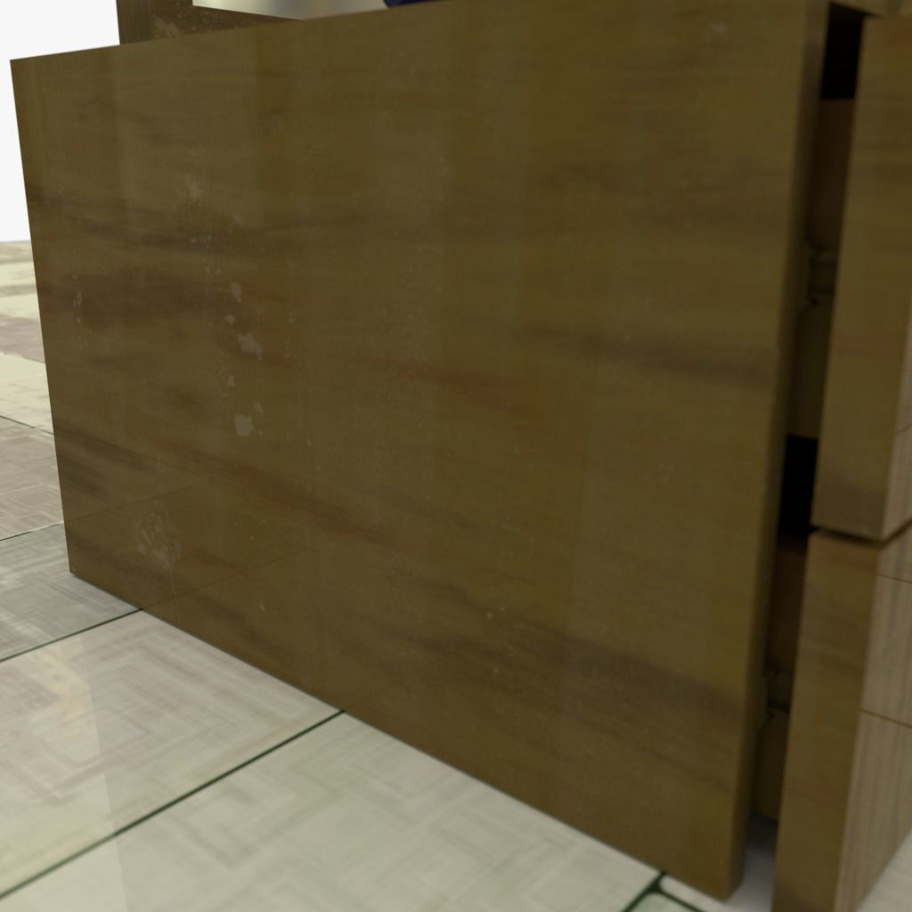 Drawers collection with bonus objects 3D model_7