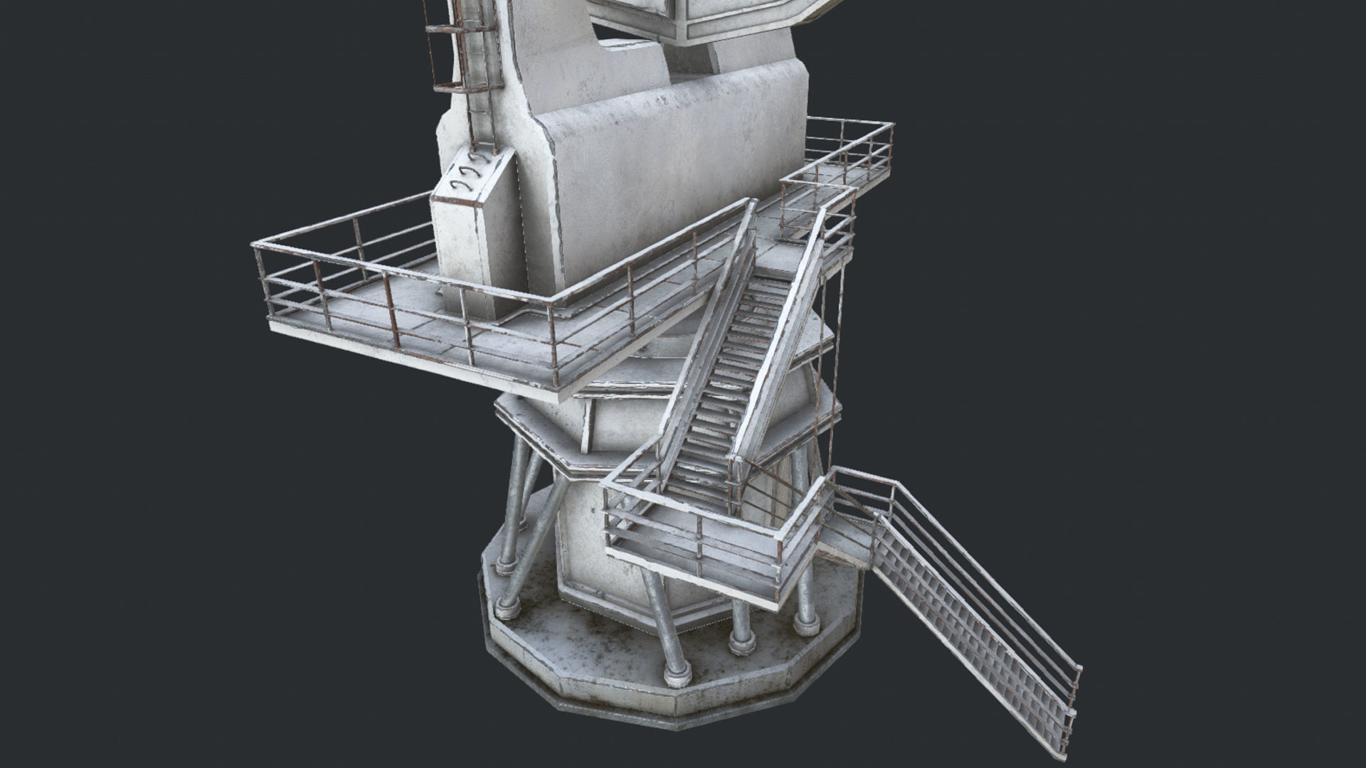 Large Array Radio Telescope PBR Low-poly 3D model_3