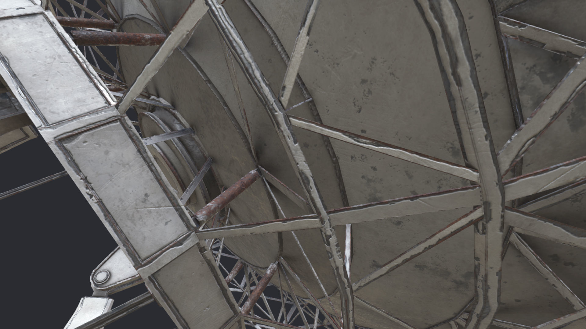 Large Array Radio Telescope PBR Low-poly 3D model_4