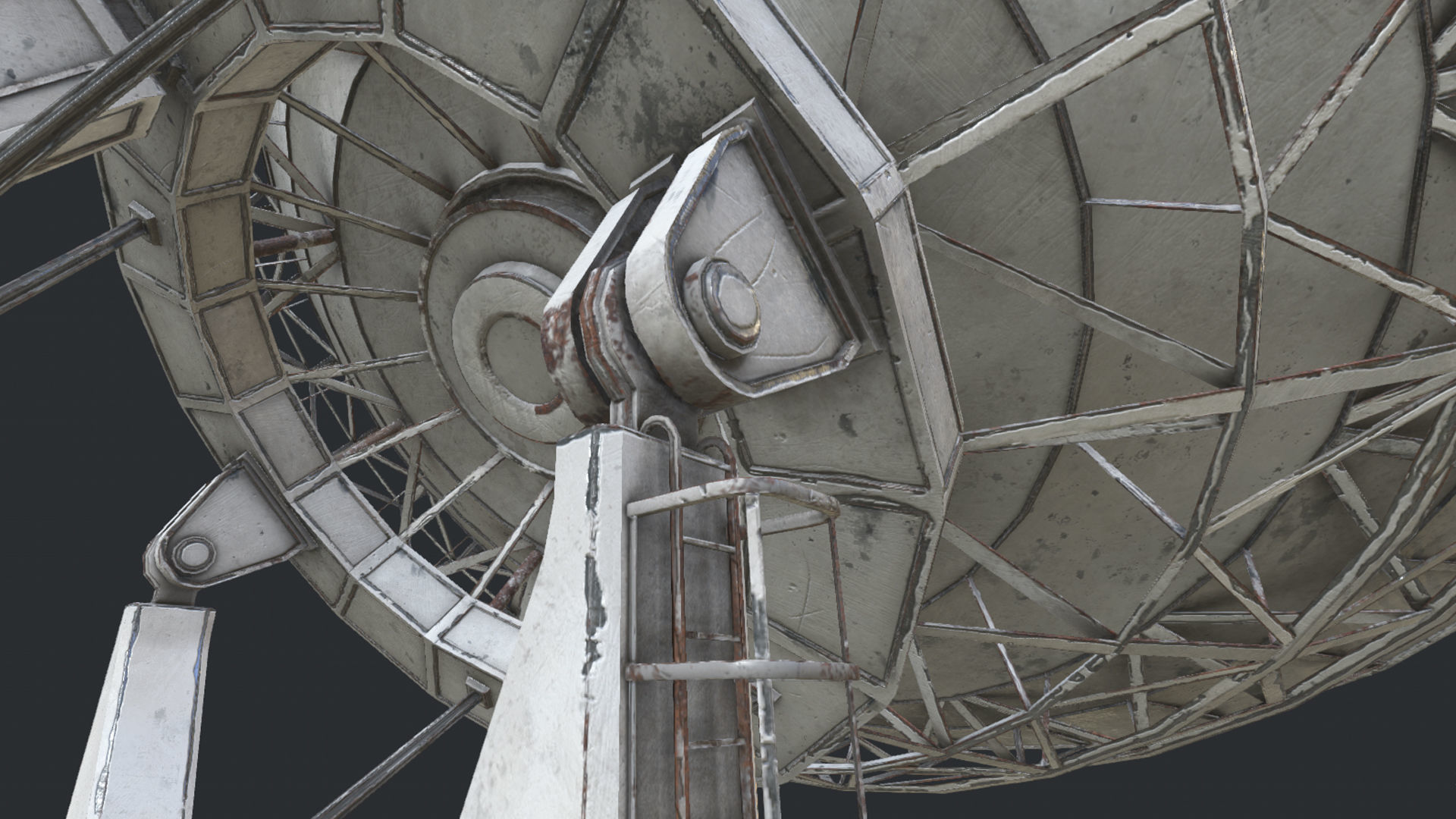 Large Array Radio Telescope PBR Low-poly 3D model_2