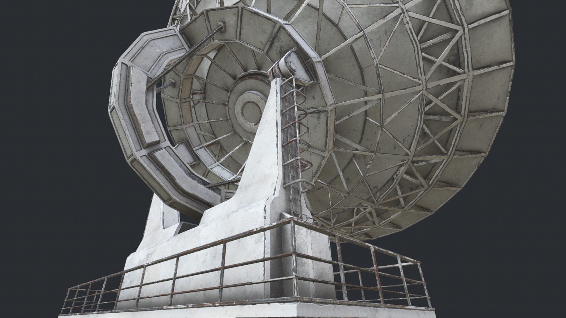 Large Array Radio Telescope PBR Low-poly 3D model_1