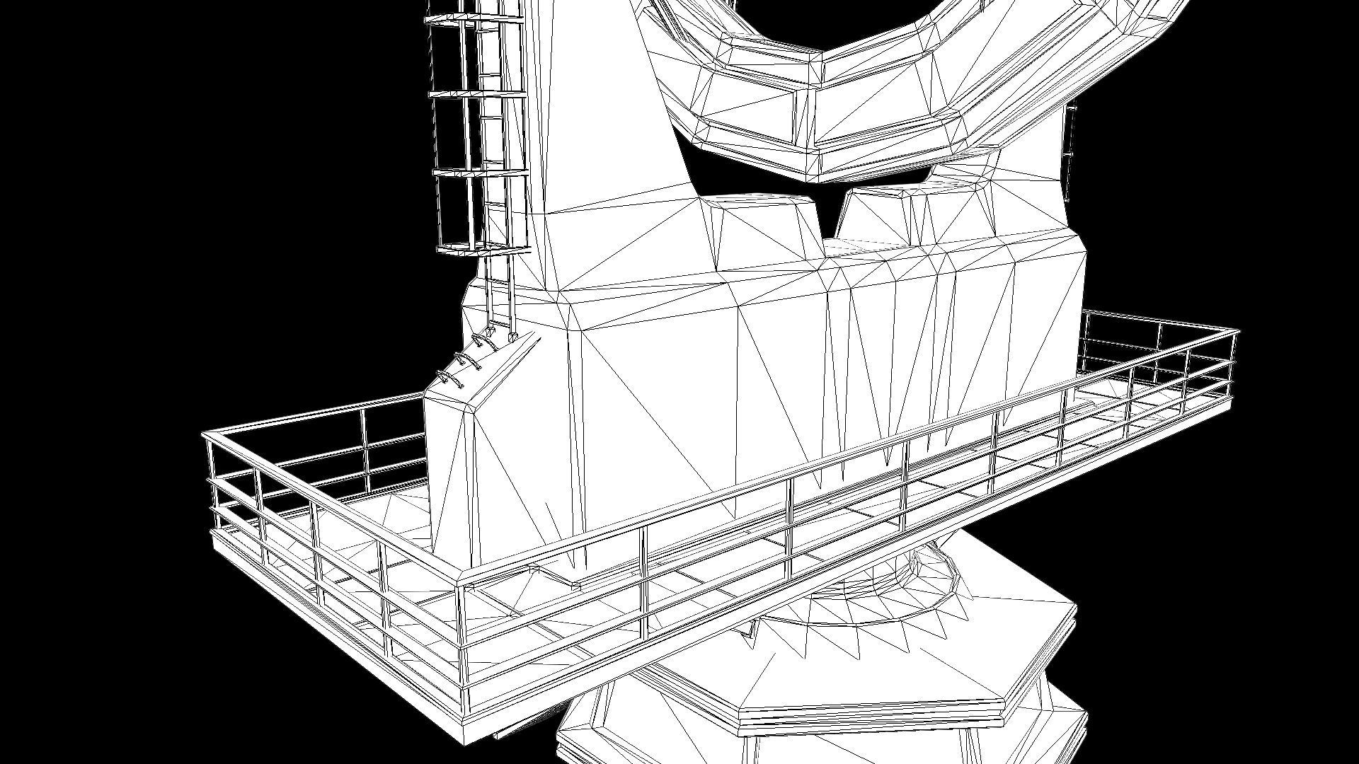 Large Array Radio Telescope PBR Low-poly 3D model_12