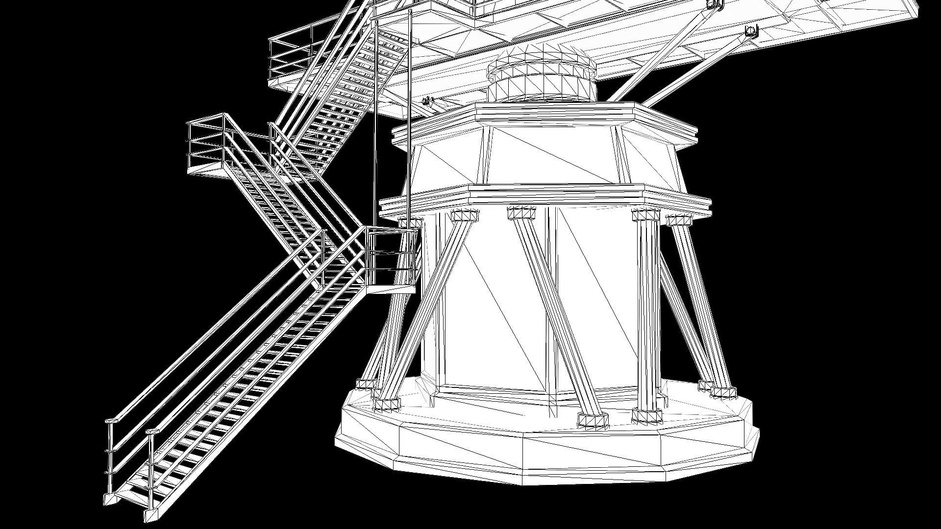 Large Array Radio Telescope PBR Low-poly 3D model_11