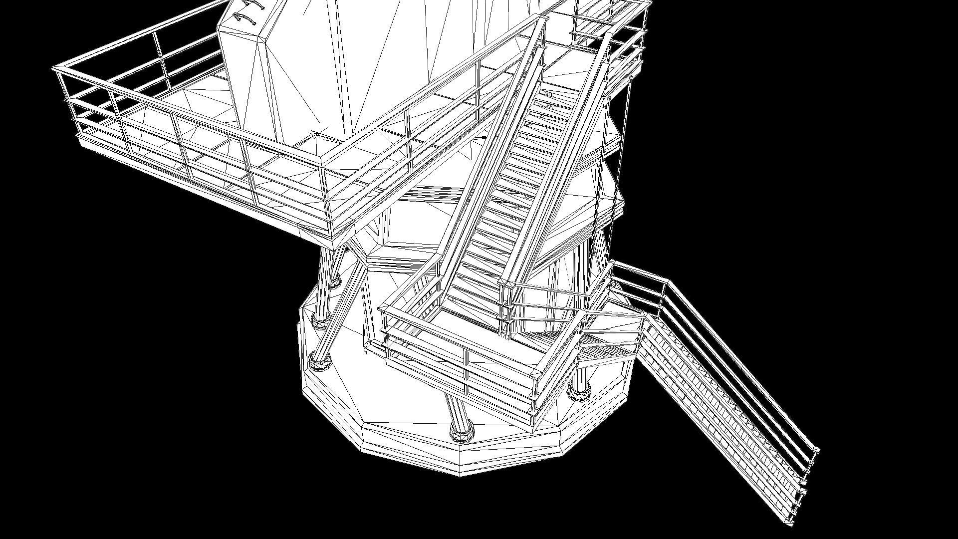 Large Array Radio Telescope PBR Low-poly 3D model_13