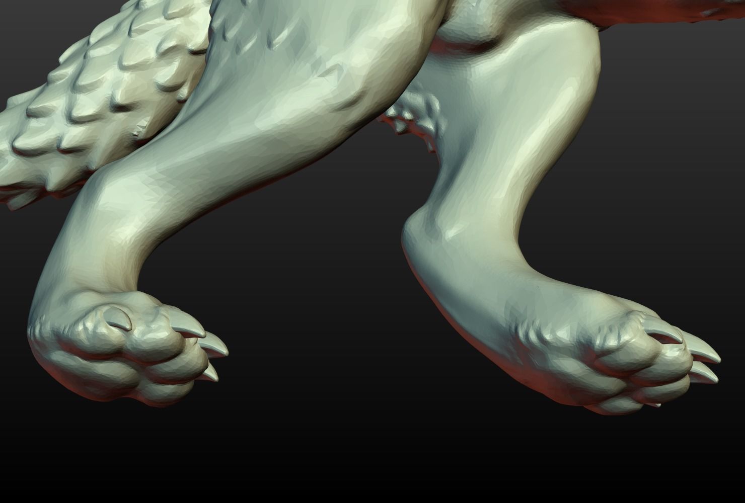 Wolf Figurine 3D print model_11