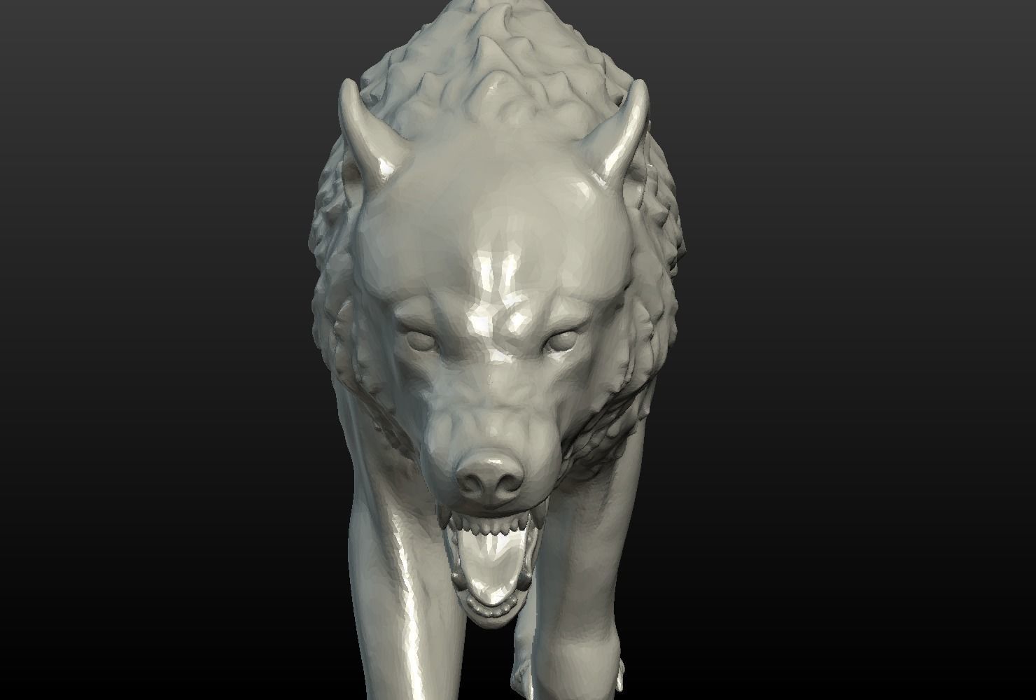 Wolf Figurine 3D print model_12
