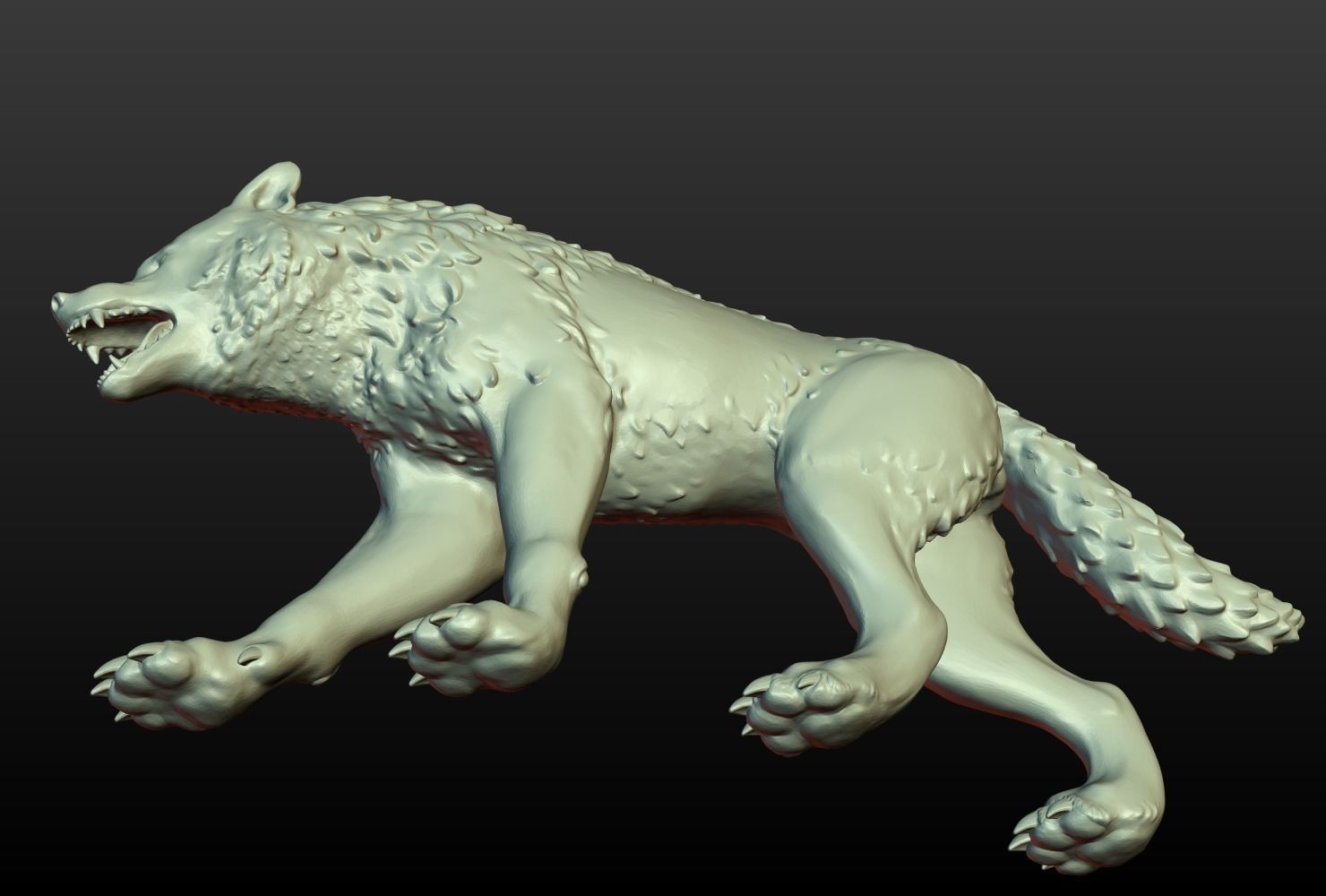 Wolf Figurine 3D print model_8