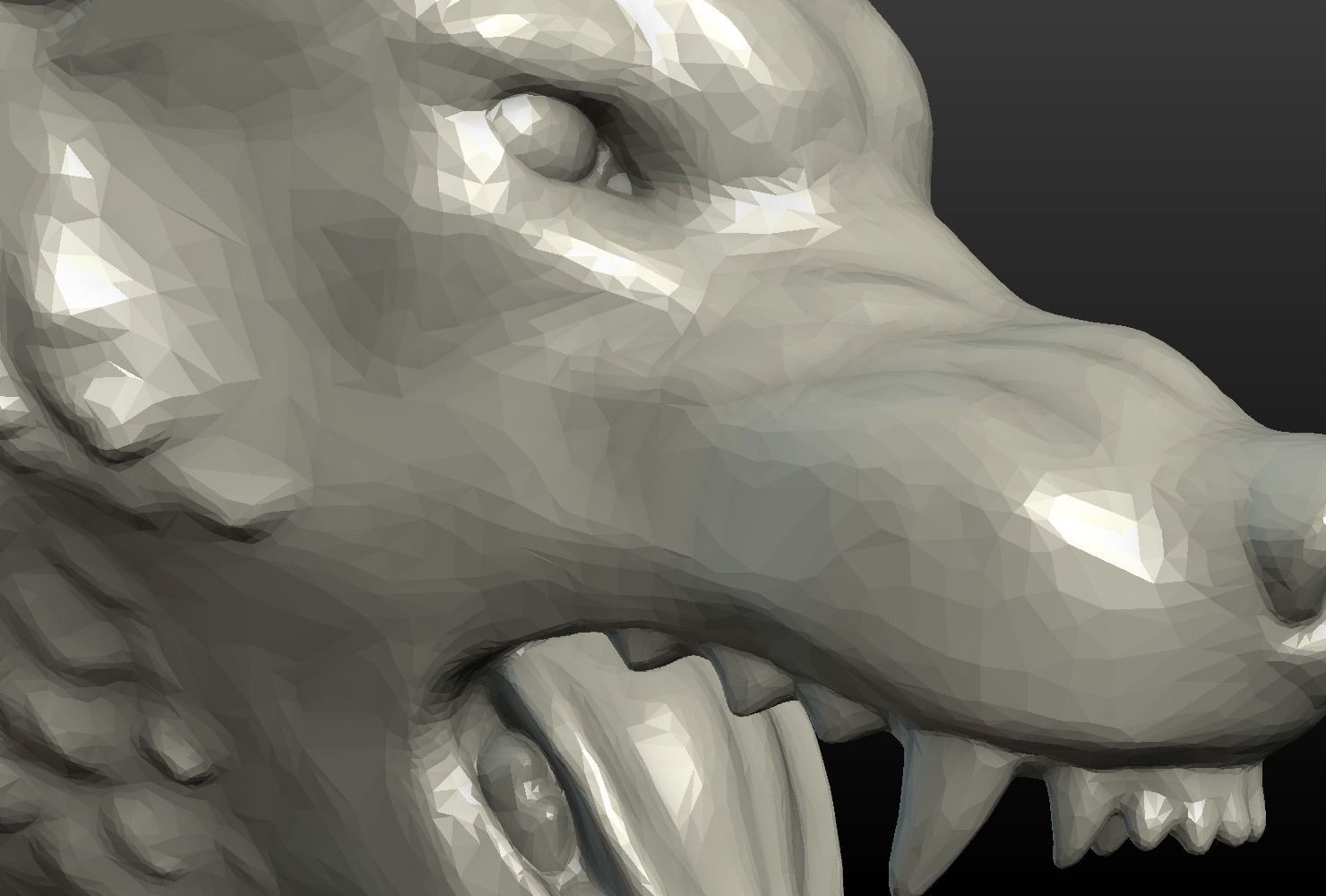 Wolf Figurine 3D print model_14