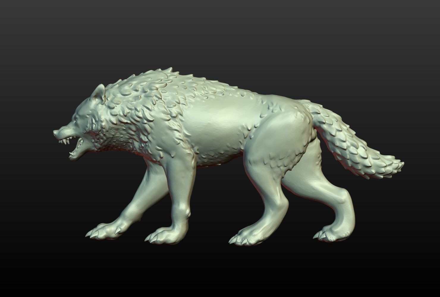 Wolf Figurine 3D print model_6